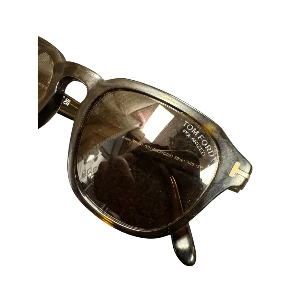 Tom Ford Avery TF931 Sunglasses Mens 52mm Dark Havana Excellent Polarized Italy